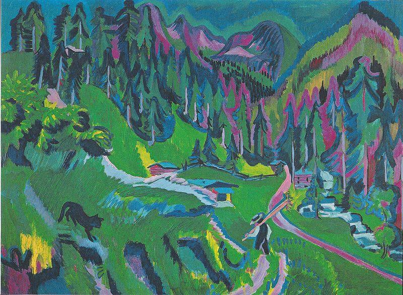 Ernst Ludwig Kirchner Landschaft Sertigtal oil painting image